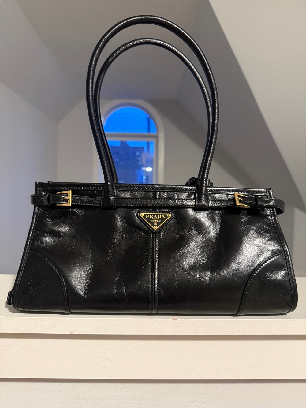 Prada Bonnie Handbag in Black (Medium)